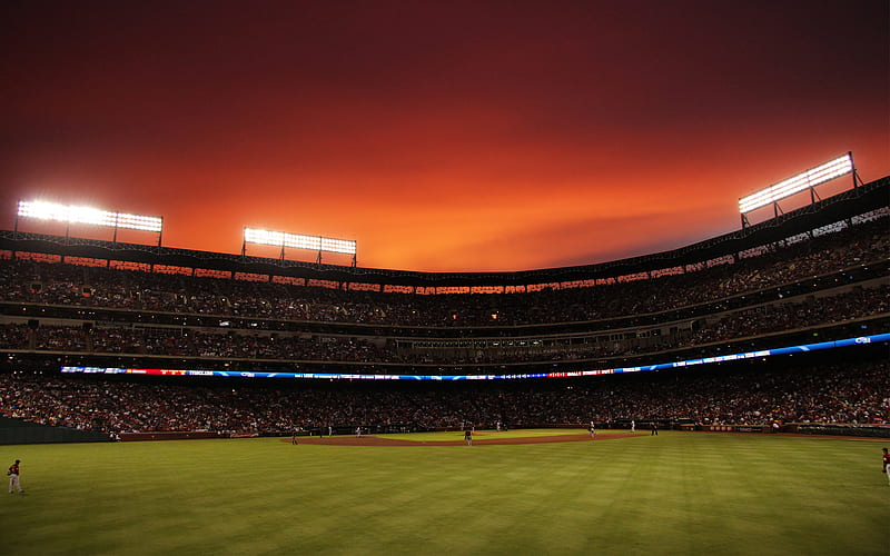 Texas Rangers Ballpark, architecture, modern, colorful, sport, stadium, baseball, HD wallpaper