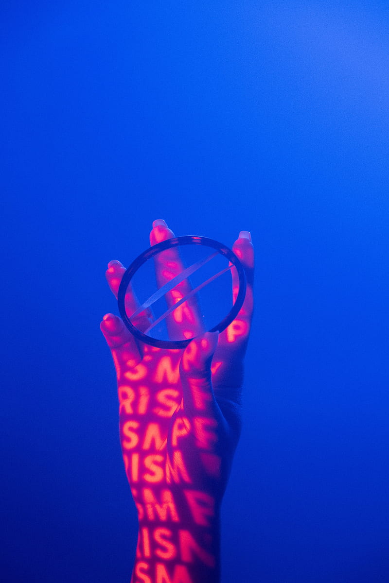 hand, lens, glass, filter, projector, letters, HD phone wallpaper