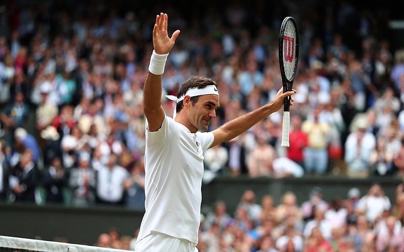 Roger Federer, Swiss tennis player, victory, tennis, ATP, portrait, HD wallpaper
