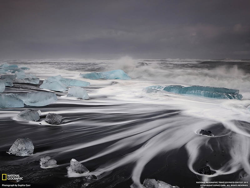 Waves Iceland-National Geographic, HD wallpaper