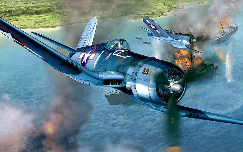 VF-17, Warbird, F4U, Corsair, HD wallpaper