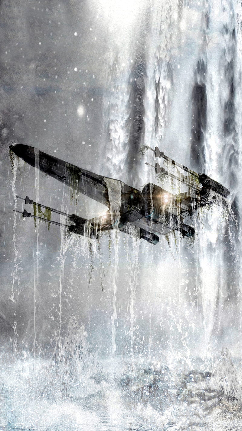 x-wing, cascade, starwars, HD phone wallpaper