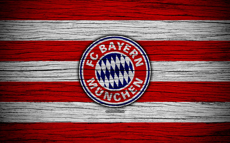Bayern Munchen Bundesliga, logo, Germany, wooden texture, FC Bayern Munchen, Bavaria, soccer, football, Bayern Munchen FC, HD wallpaper