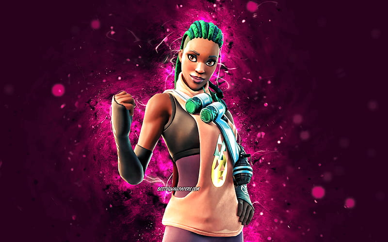 Zina purple neon lights, Fortnite Battle Royale, Fortnite characters ...