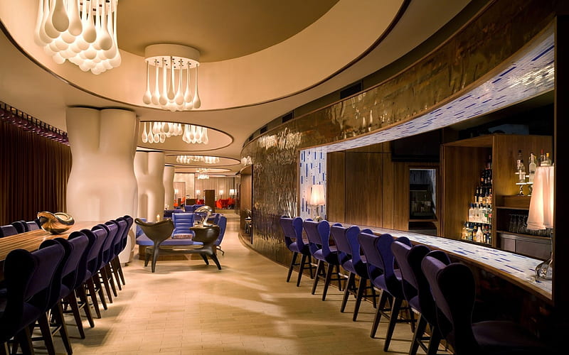 Ultra modern restaurant banquet room, chairs, modern, tables, restaurant,  HD wallpaper | Peakpx