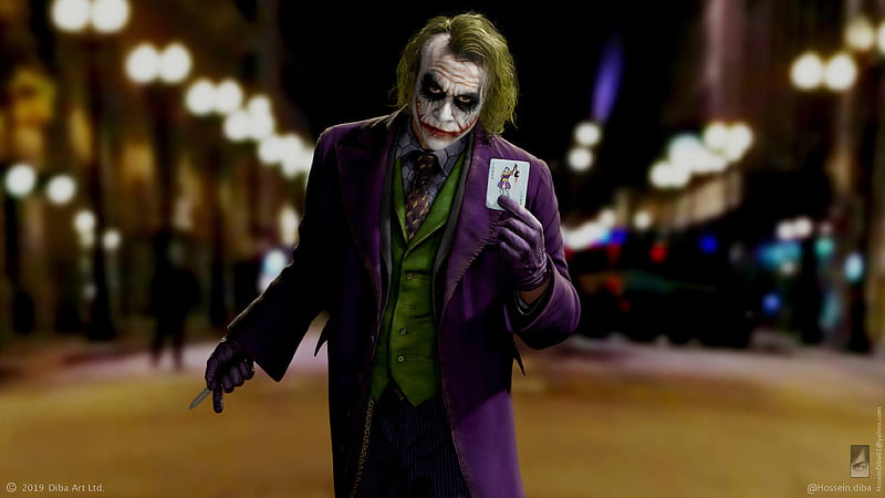 Joker Heath Ledger Flip It , joker, supervillain, artstation, HD wallpaper