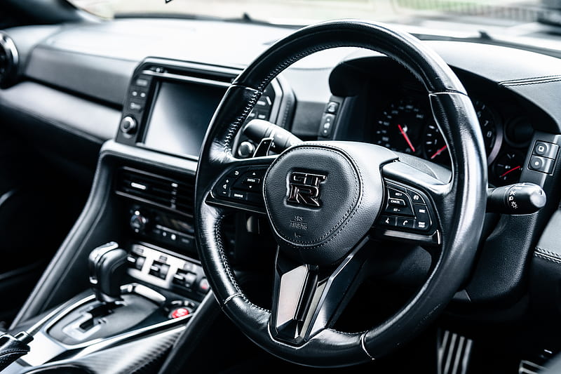 steering wheel, interior, speedometer, HD wallpaper