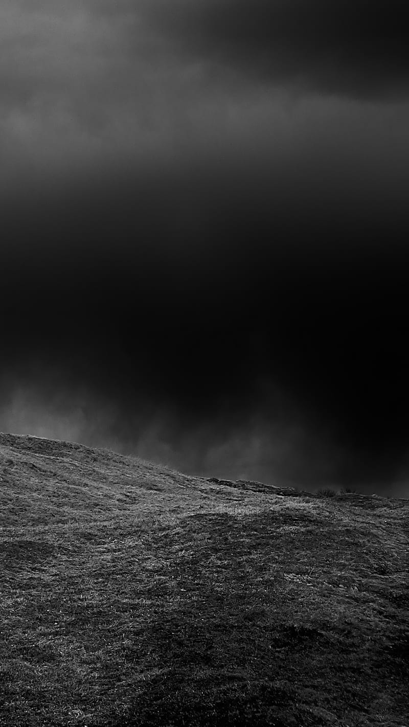Dark hill, black, goth, sky, HD phone wallpaper