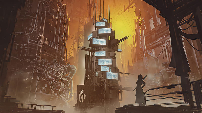 Dystopian City Concept , artist, artwork, digital-art, deviantart, HD wallpaper