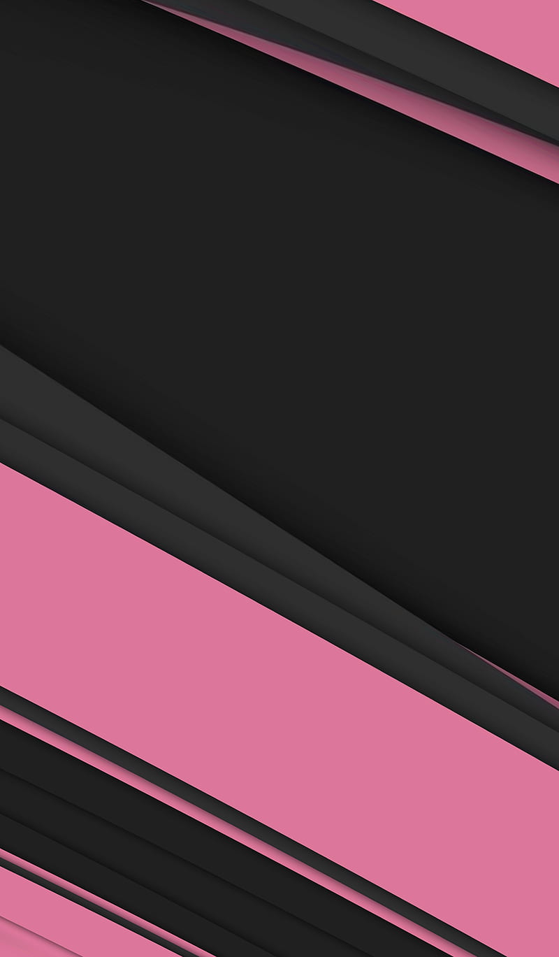 Material design 19, material, desenho, black, minimal, pink, lines, stripes, darl, abstract, digital, HD phone wallpaper