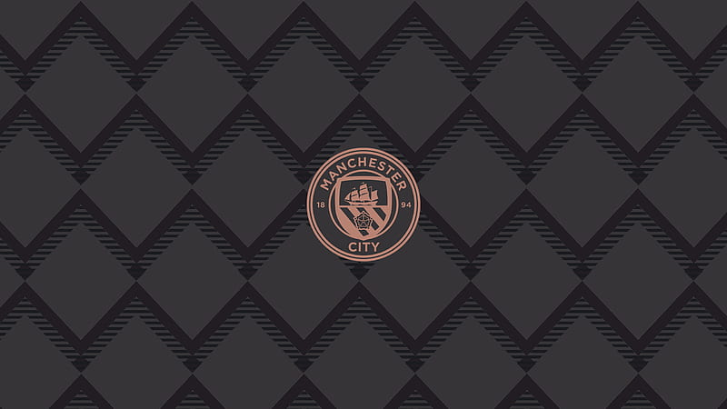Crest Emblem Logo Soccer Symbol Black Background Manchester City F.C, HD wallpaper