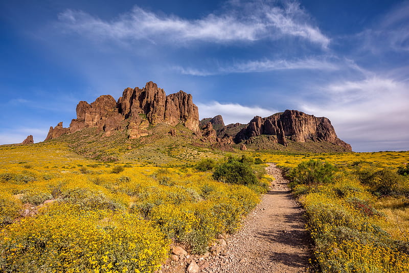 Earth, Path, Arizona, Mountain, Rock, USA, HD wallpaper
