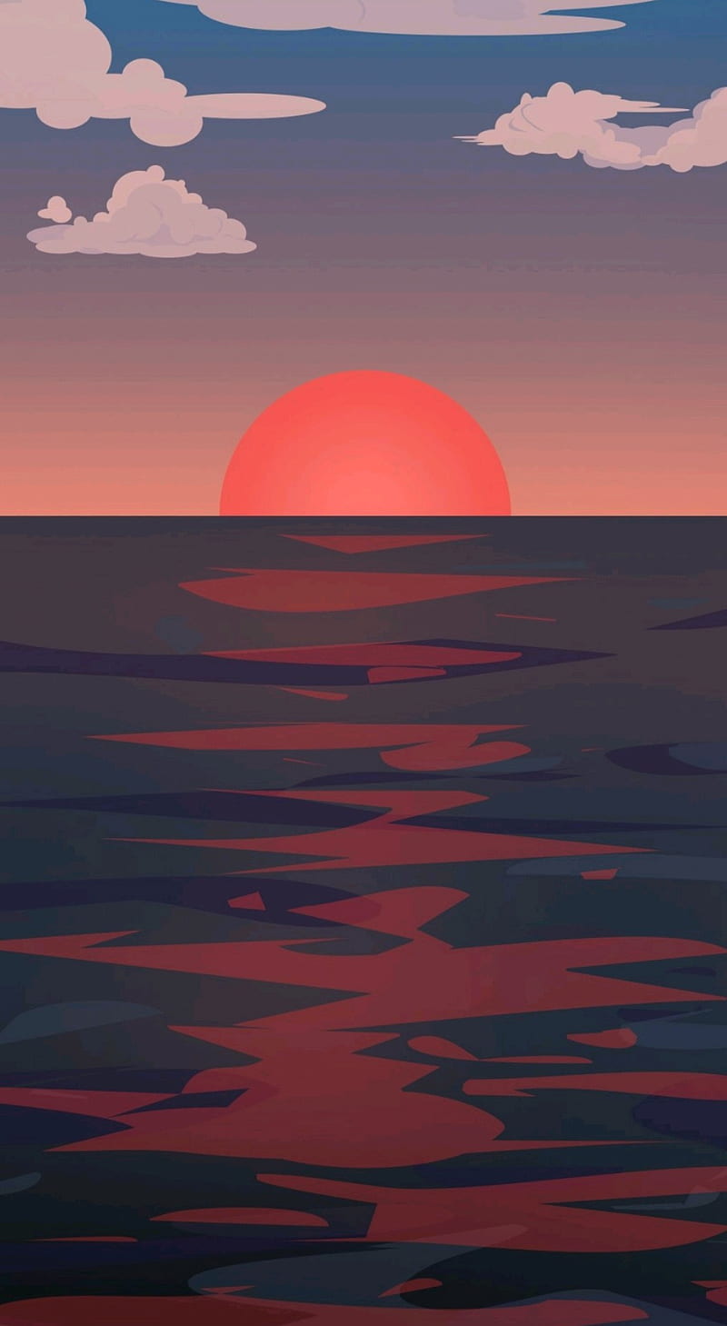Animated sunset, animated, reflection, sun, sunset, water, HD phone  wallpaper | Peakpx