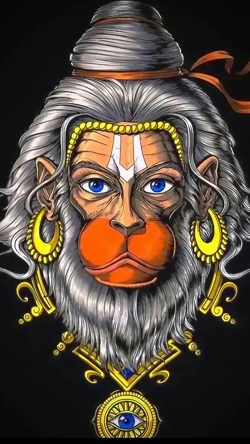 Shri Hanuman Ji Ke, Art Work, lord, god, bajrangbali, HD phone wallpaper