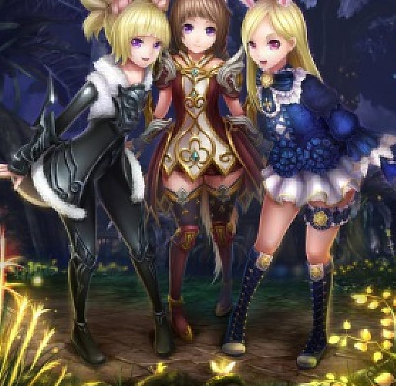 Three Anime Girl Friends Wallpapers - Wallpaper Cave