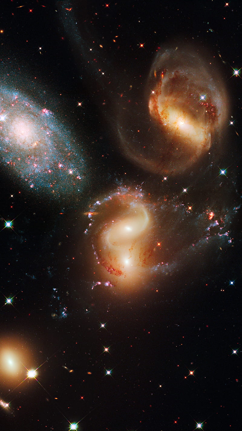 Galaxy in the Universe , hubble, telescope, cluster, stars, spirals, space, HD phone wallpaper