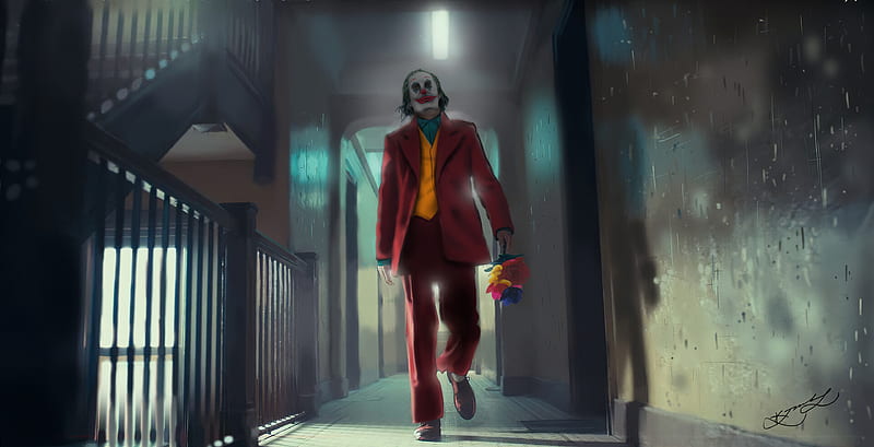 Joker Walk, joker-movie, joker, superheroes, supervillain, artwork, HD wallpaper