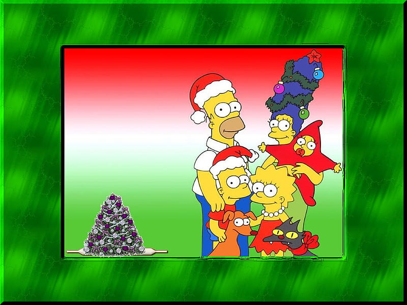 Simposon family Christmas, family, christmas, simpson, HD wallpaper ...