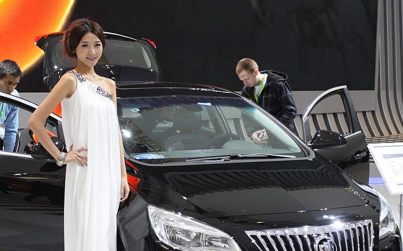 2012 Beijing International Auto Show beautiful models 18, HD wallpaper