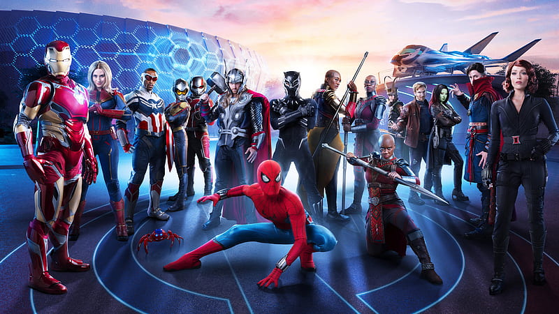 Marvel Avengers Campus , superheroes, marvel, spiderman, thor, black-panther, HD wallpaper