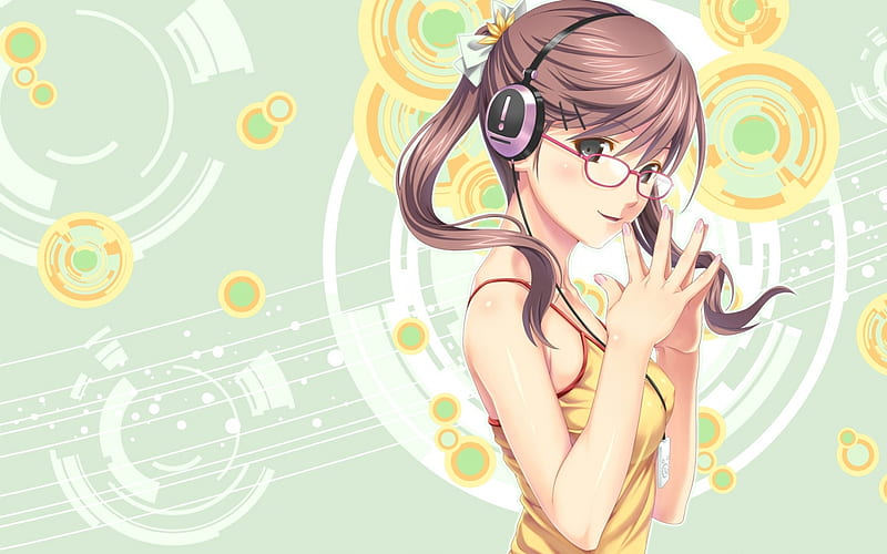 Desire For Music, anime, glasses, pretty girl, anime with headphones, cute  anime, HD wallpaper | Peakpx