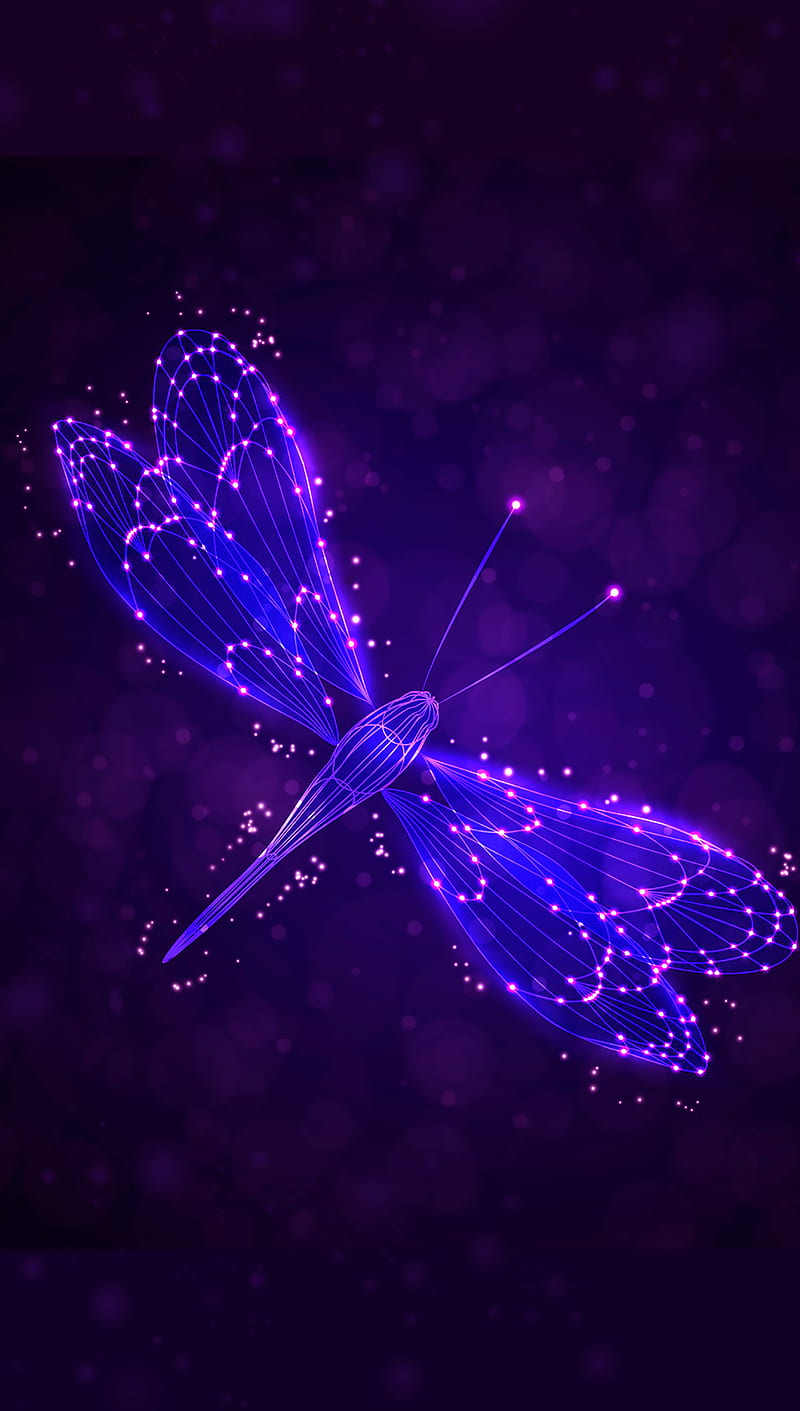 Shiny Dragonfly, energy, illustration, HD phone wallpaper
