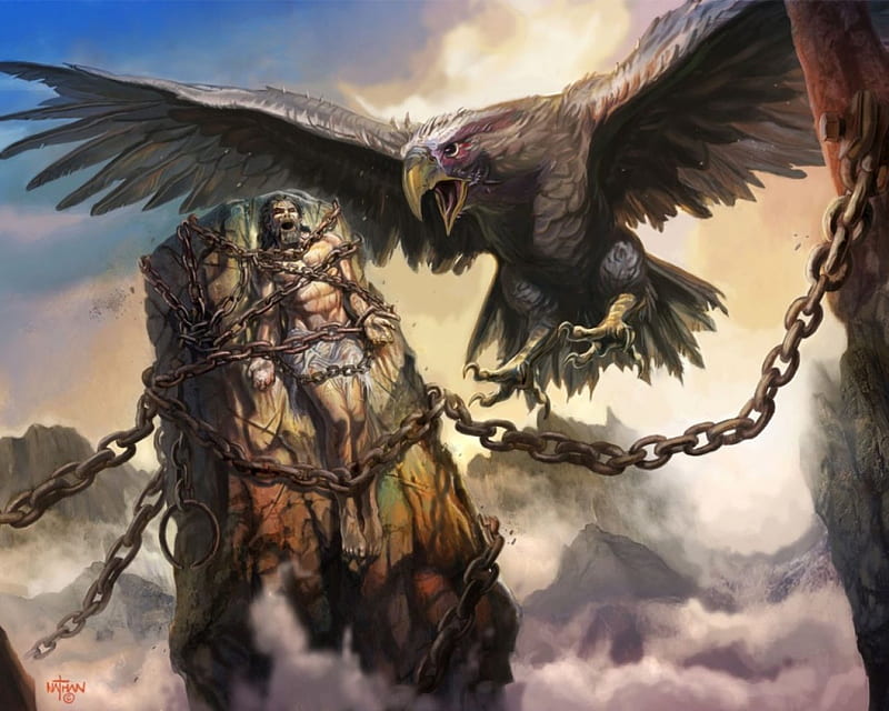 eagle attack, chained, man, tight, firm, HD wallpaper
