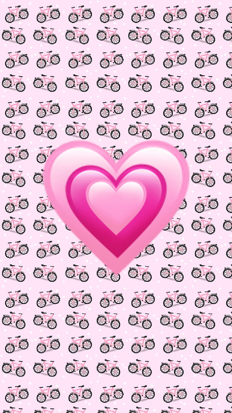Love bikes, bicycle, corazones, pink, HD phone wallpaper
