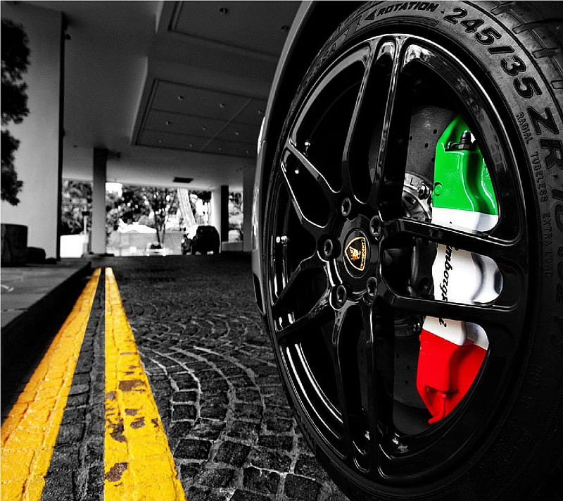 Street View, wheels, car, Lamborghini, HD wallpaper