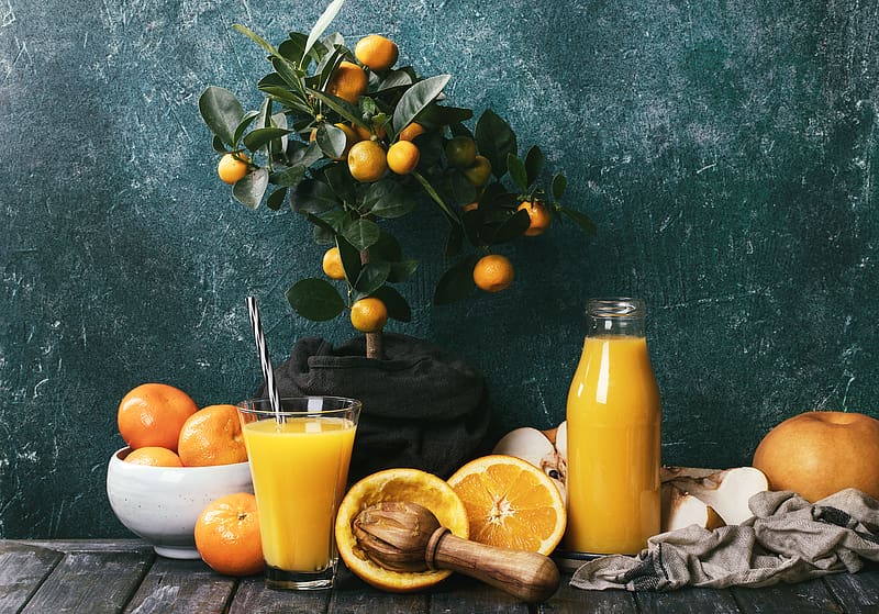 Food, Still Life, Drink, Juice, Mandarin, Orange (Fruit), HD wallpaper