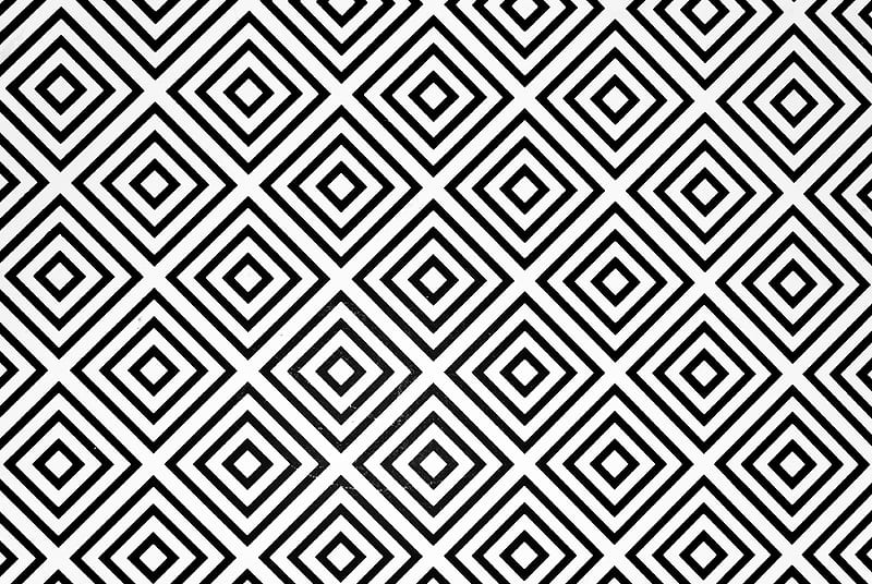 squares, rhombuses, bw, minimalism, pattern, HD wallpaper