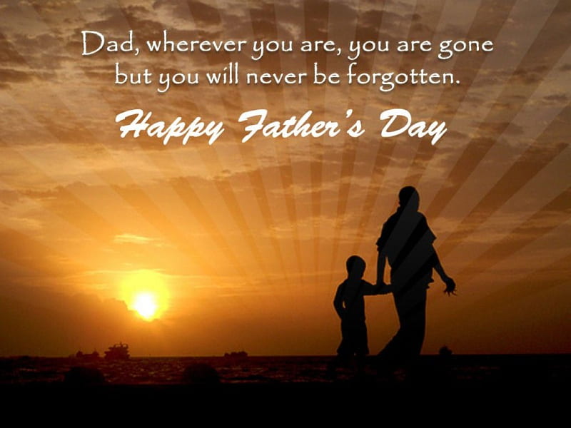 Dad's Remembered, family, dad, holidays, signs, love, fathers day, fun, HD wallpaper