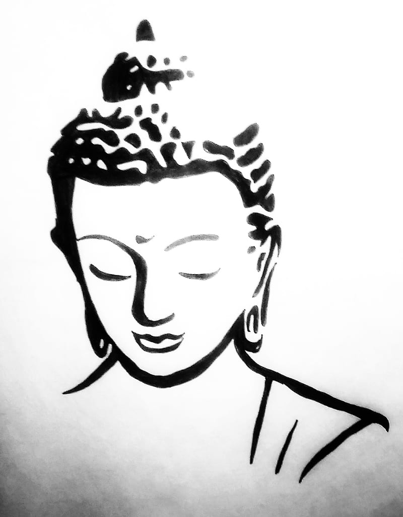 Buddha drawing hd wallpaper