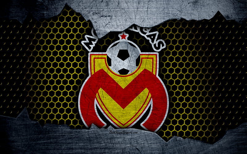 Monarcas logo, Liga MX, soccer, Primera Division, football club, Mexico, grunge, metal texture, Monarcas FC, HD wallpaper