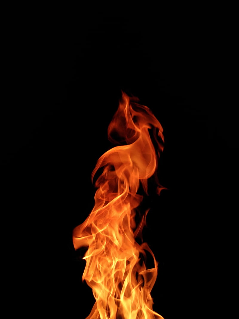 fire, flame, dark, darkness, burning, HD phone wallpaper