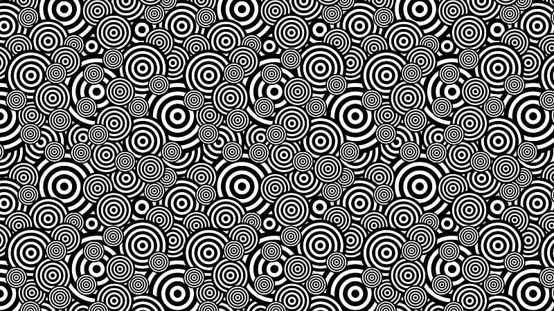 Hypnotism Monochrome Pattern, HD wallpaper