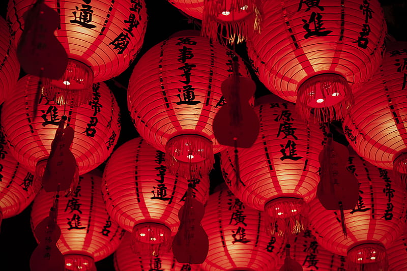red paper lanterns, HD wallpaper
