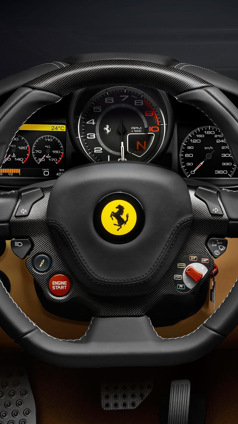 Ferrari, auto, car, fast, speed, wheel, HD phone wallpaper