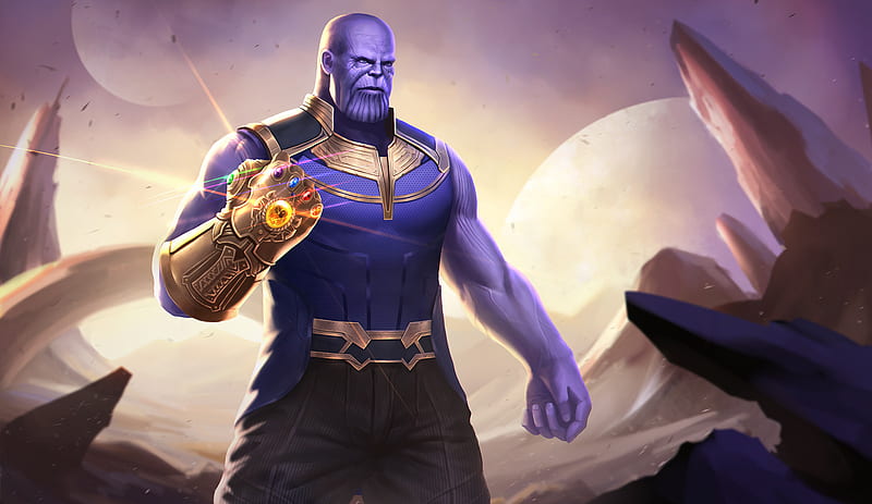 Thanos Infinity Gauntlet Artwork, thanos, avengers-infinity-war, movies, 2018-movies, artwork, artist, artstation, HD wallpaper