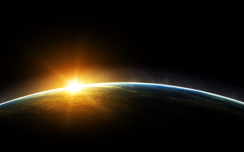 Sunrise Earth from space-Explore the secrets of the universe allpaper, HD wallpaper