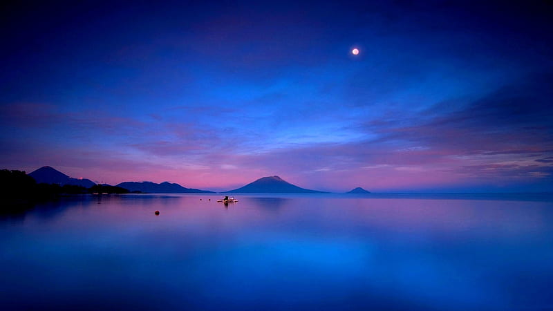Blue Calm Lake-Scenery, HD wallpaper