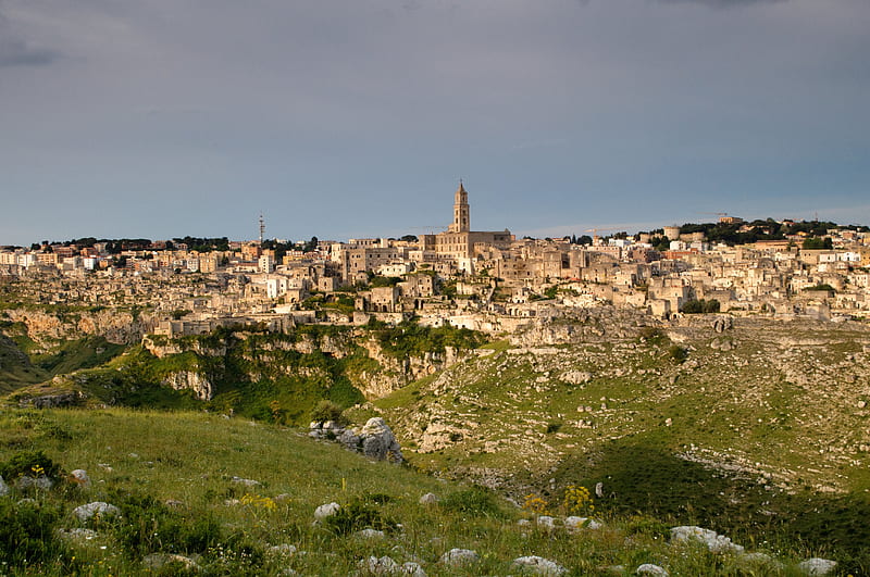 Towns, Matera, Italy, HD wallpaper