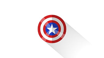 Captain America Shield Minimal, captain-america, superheroes, minimalism, minimalist, artist, artwork, digital-art, HD wallpaper