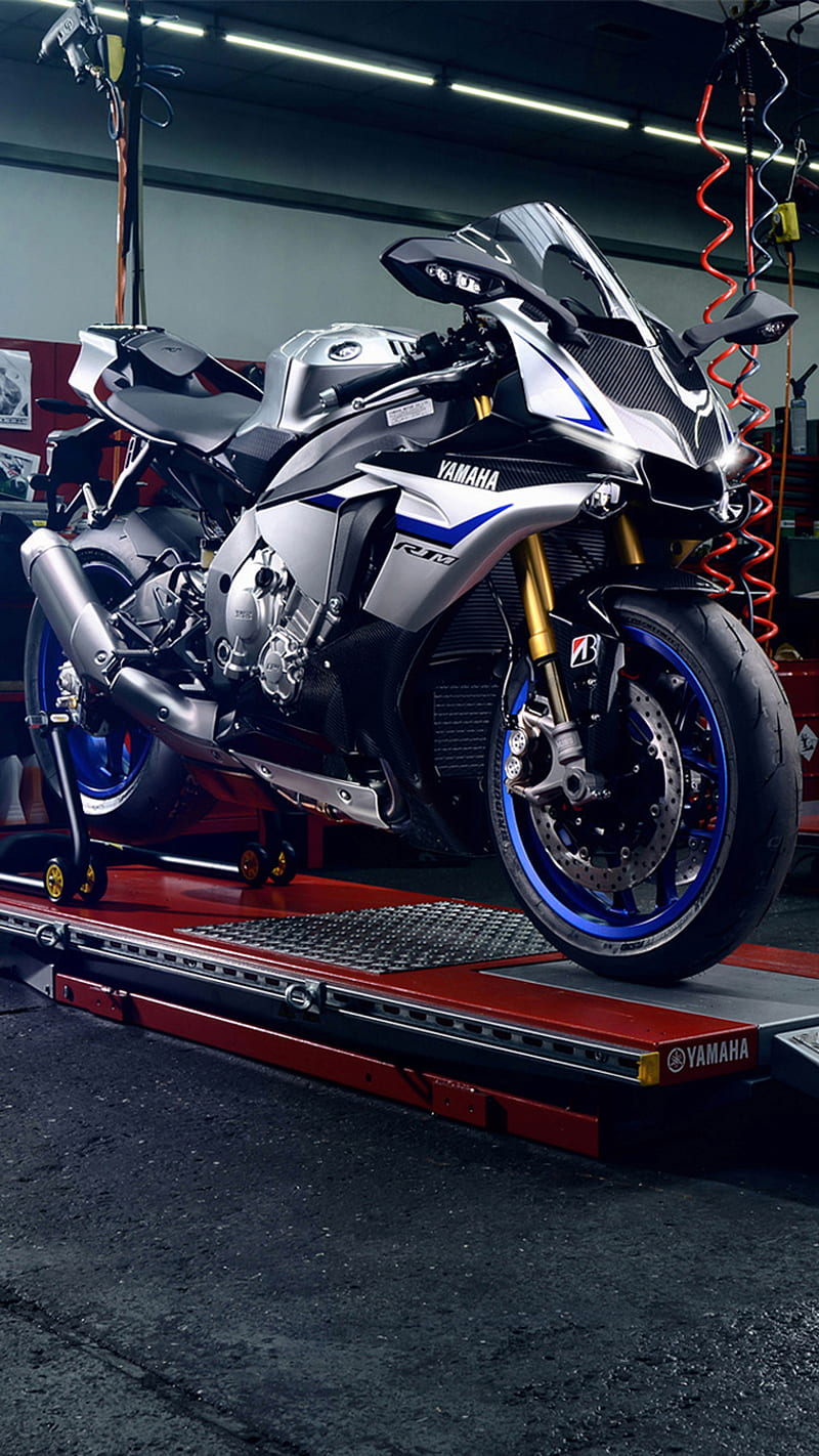 Yamaha R1 2015, engine, japan, speed, superbike, HD phone wallpaper