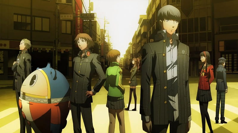 Persona 4, pretty, guy, video game, game, bonito, sweet, nice, group, person, anime, beauty, anime girl, scenery, team, male, lovely, persona four, rpg, boy, girl, scene, HD wallpaper