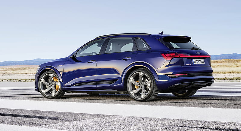 2021 Audi e-tron S (Color: Navarra Blue) - Rear Three-Quarter , car, HD wallpaper
