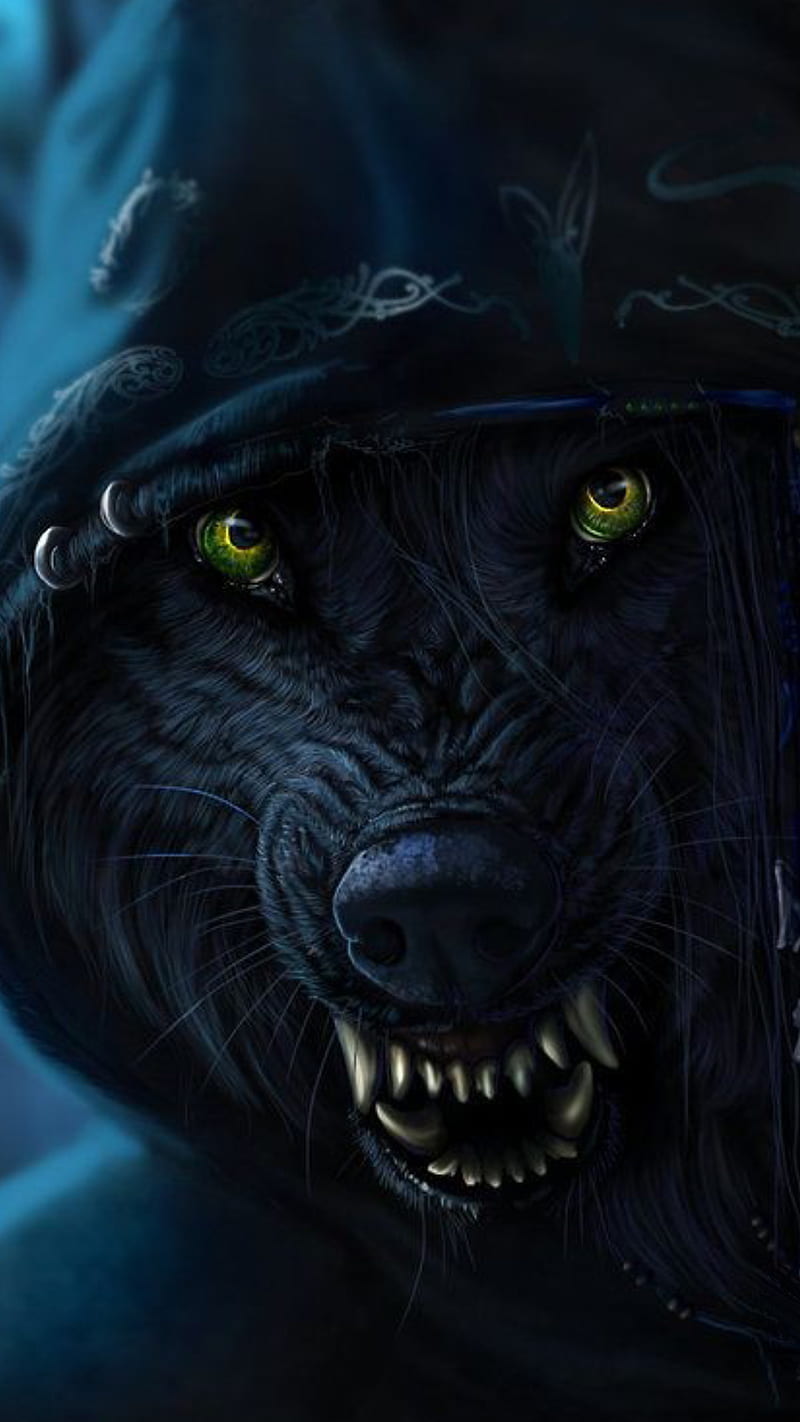 Werewolf, animal, face, horror, scary, teeth, wolf, HD phone wallpaper |  Peakpx
