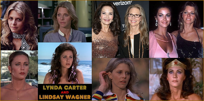 Actresses Lynda Carter and Lindsay Wagner, Wonder Woman, Lindsay Wagner, The Bionic Woman, Lynda Carter, HD wallpaper