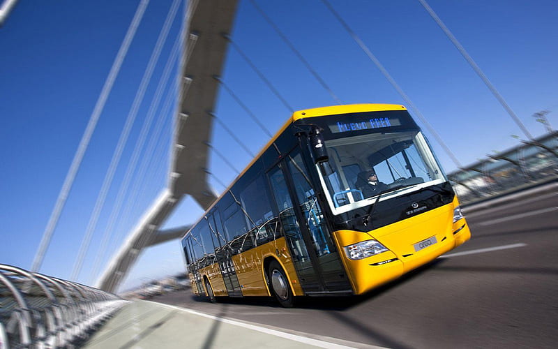 Tata Hispano, passenger buses, road, buses, passenger transport, Tata, HD wallpaper
