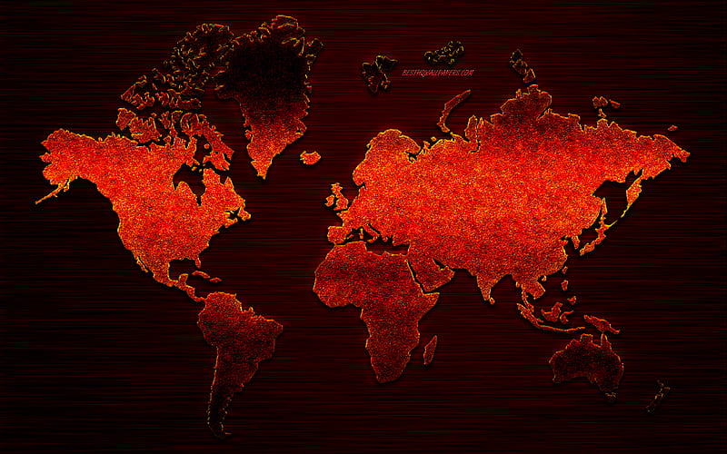HD red world map wallpapers | Peakpx